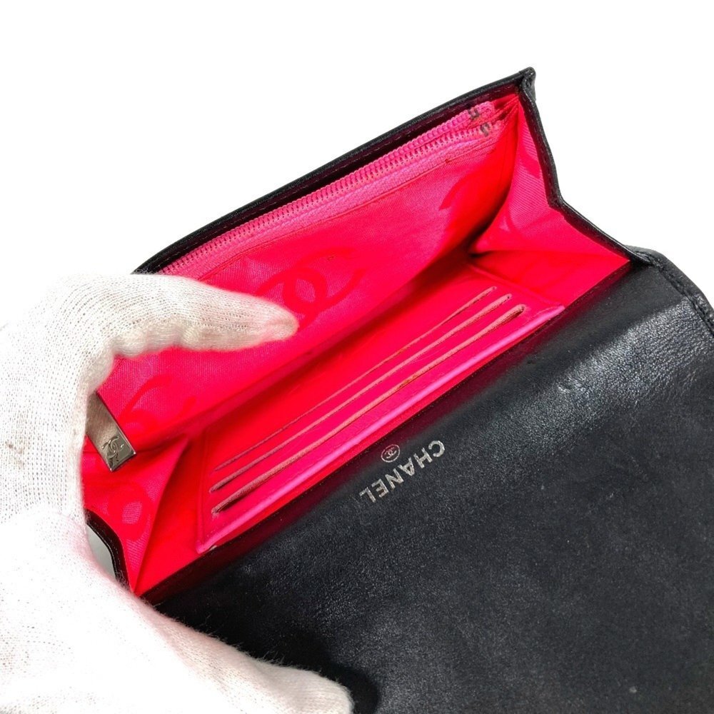 CHANEL Black Leather Logo Wallet - Picture 10 of 15